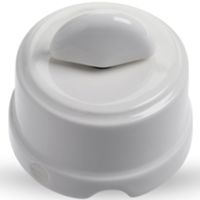 Simplex - botón de porcelana blanca