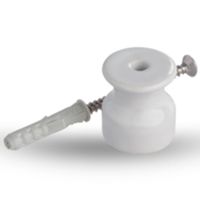 Simplex - aislador con tornillos de porcelana blanca