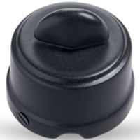 Simplex - botón de porcelana negra