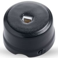 Simplex - Conector de datos UTP Cat. 5e en porcelana negra