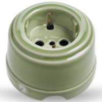Simplex - enchufe universal de porcelana verde