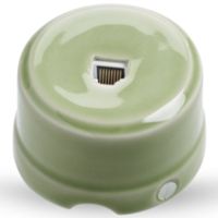 Simplex - Conector de datos UTP Cat. 5e en porcelana verde