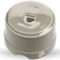 Simplex - Conector de datos UTP Cat. 5e en porcelana gris paloma