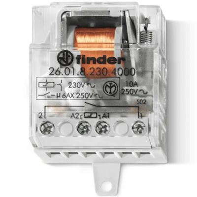 Relé de impulsos Finder 260180244000 - 10A 24V 26.01