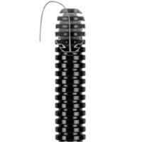 Gewiss DX15120R - 20 mm black corrugated tube with FK15 cable puller
