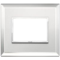 Vimar 21653.72 Eikon - ice silver 3-module plate