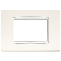 Vimar 20653.B01 Eikon - placa 3 módulos blanco ártico
