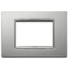 Vimar 20653.N13 Eikon - placca 3 moduli argento matt