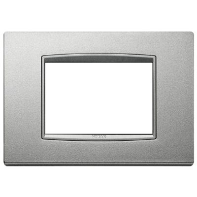 Vimar 20653.N13 Eikon - 3-module plate in matt silver