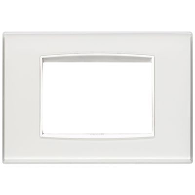 Vimar 20653.B41 Eikon - placca 3 moduli reflex ghiaccio