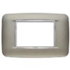 Vimar 20683.C14 Eikon - 3-module plate in matt titanium
