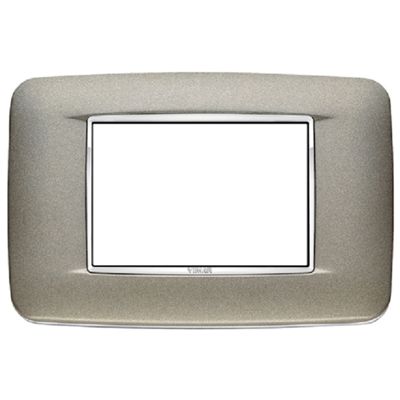 Vimar 20683.C14 Eikon - 3-module plate in matt titanium