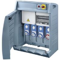 Panel cableado para obra ASC 4 tomas con enchufe Q-BOX4