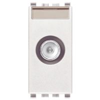 Eikon white - male pass-through TV socket