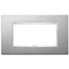Vimar 20654.C13 Eikon - placca 4 moduli argento matt