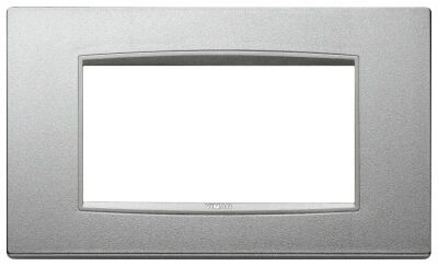 Vimar 20654.N13 Eikon - 4-module plate in matt silver