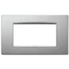 Vimar 20654.N13 Eikon - 4-module plate in matt silver