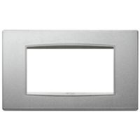 Vimar 20654.N13 Eikon - Plaque 4 modules en argent mat