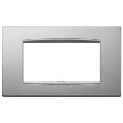 Vimar 20654.N13 Eikon - Plaque 4 modules en argent mat