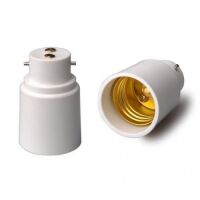 B22 to E27 adapter white