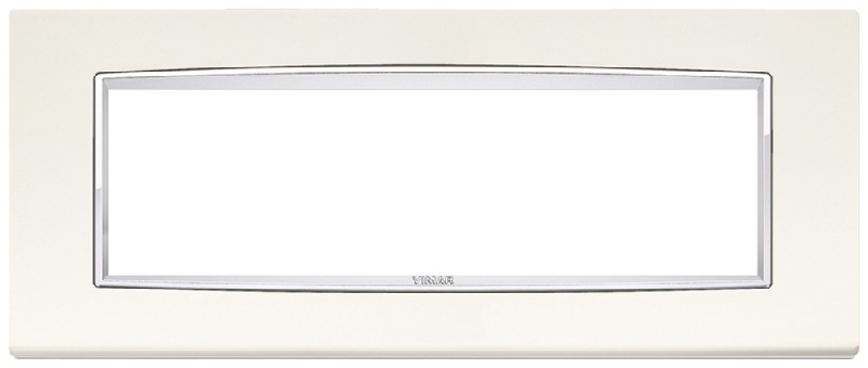 Vimar 20657.C01 Eikon - Plaque métal blanc arctique 7 modules