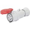 Base de enchufe roja 3P+N+T 16A 400V 6H IP44 CV