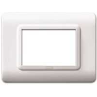 Serie 44 - placca Tecnopolimero 44 in plastica 3 posti bianco RAL9010