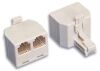 Coupleur téléphonique double pour prise 6/4