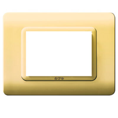 Series 44 - Technopolymer 44 plate in 3-place polished brass plastic