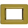 Serie 44 - placca Tecnopolimero 44 in plastica 3 posti ottone lucido