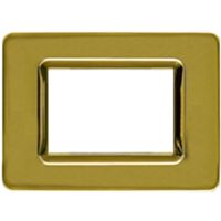 Serie 44 - Placa de tecnopolímero 44 en plástico de latón pulido de 3 posiciones
