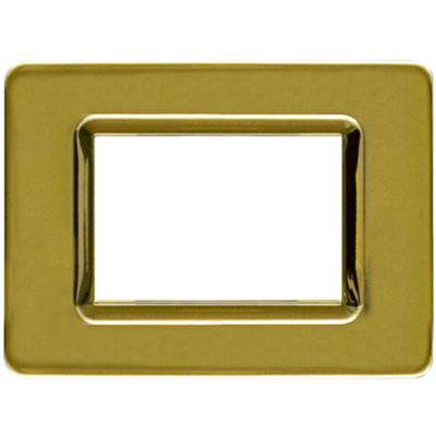 Serie 44 - Placa de tecnopolímero 44 en plástico de latón pulido de 3 posiciones