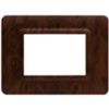Series 44 - 3-place technopolymer plate 44 in matt briar plastic