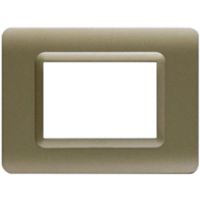 Serie 44 - placca Tecnopolimero 44 in plastica 3 posti champagne opaco