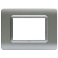 Series 44 - Technopolymer 44 plate in matt silver 3-place plastic