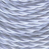 3G2.5 white silk braid cable