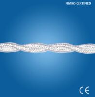 Cable trenzado de seda blanco 4G1.5