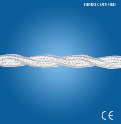 4G1.5 white silk braided cable