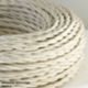 Cable trenzado de seda 3G2.5 marfil - 100mt