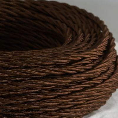 Gambarelli 10310 - câble tressé en soie marron 3G1,5