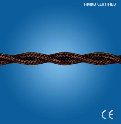 Cable trenzado seda marrón 4G1.5