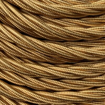 Câble tressé en soie dorée 4G1.5