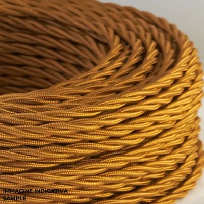 Câble tressé en soie bronze 3G1.5