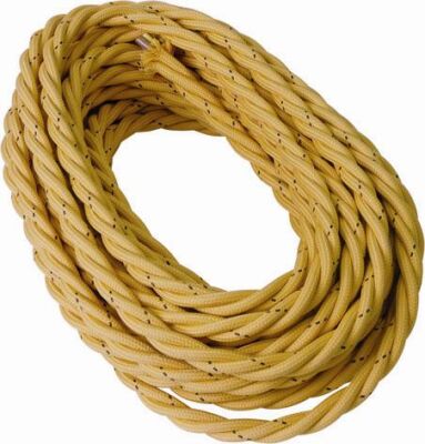 Gold cotton braided cable 4G1.50 - 50m