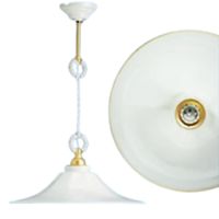 Lampadario soffitto a sospensione Godet rigo d'oro Ø180