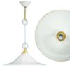 Lampadario soffitto a sospensione Godet rigo d'oro Ø280