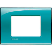 LivingLight - Placa de tecnopolímero de 3 plazas verde profundo cuadrado