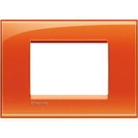 LivingLight - Plato hondo cuadrado en tecnopolímero naranja 3 plazas