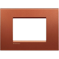 LivingLight - Placa Silk de metal cuadrada de ladrillo de 3 plazas