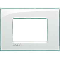 LivingLight - placca Kristall quadra in tecnopolimero 3 posti acquamarina